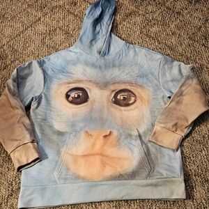3d Monkey Hoodie Medium Unisex Pullover Hooded Sweatshirt